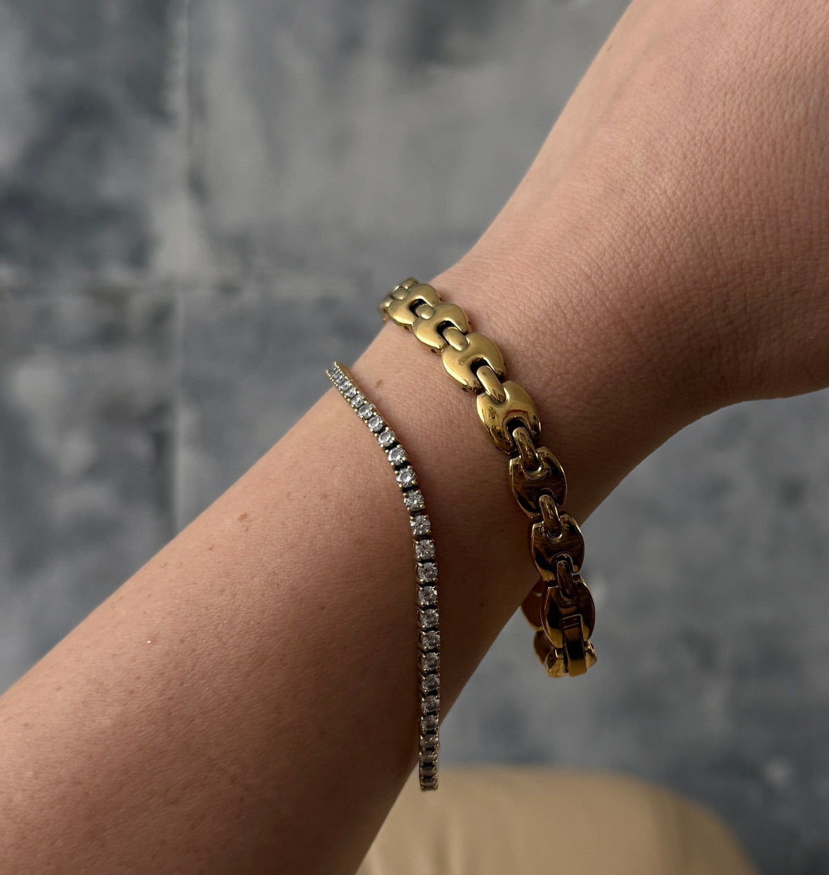Gold Plated Statement Link Bracelet
