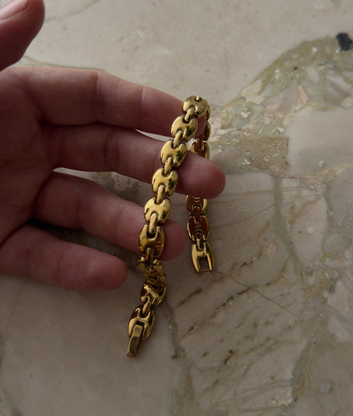 Gold Plated Statement Link Bracelet
