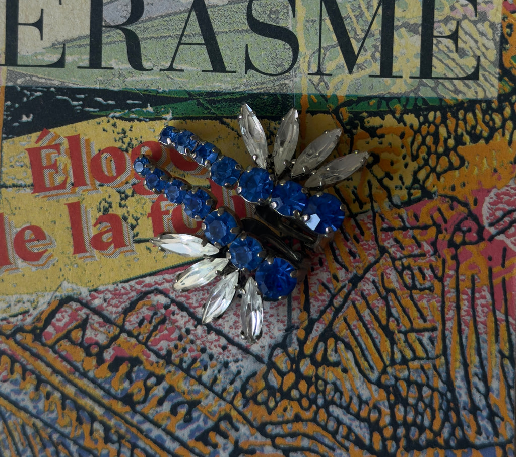 Dragonfly Rhinestone Statement Clip On Earrings