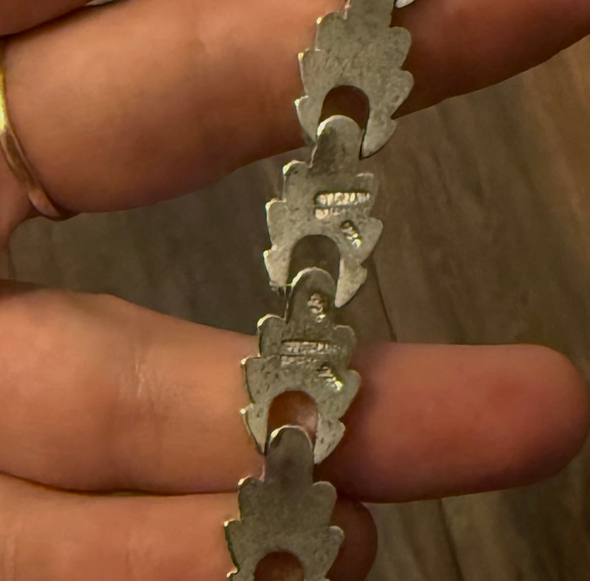 צמיד חוליות מוכסף, חתום 925