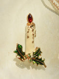 Enamel Candle Brooch