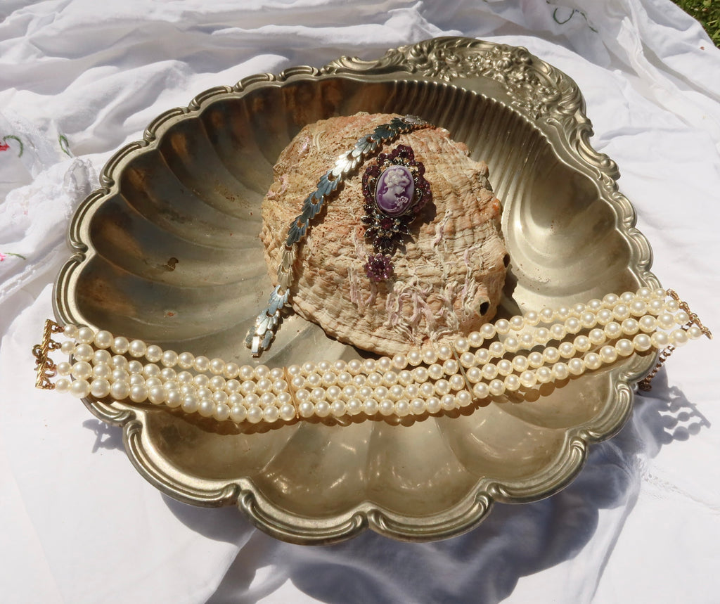 Multi Strand Faux Pearl Necklace